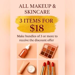 Makeup and Skincare Bundles! 💄          (3 Items $18) Check My Closet 🙏❤️❤️💙❤